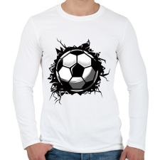 PRINTFASHION focilabda - Férfi hosszú ujjú póló - Fehér férfi póló