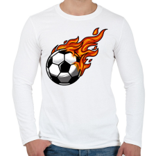 PRINTFASHION Focilabda  - Férfi hosszú ujjú póló - Fehér férfi póló