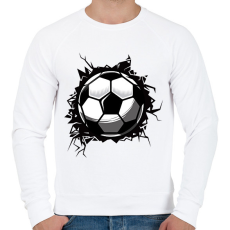 PRINTFASHION focilabda - Férfi pulóver - Fehér