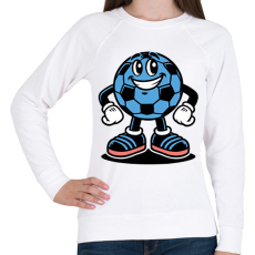 PRINTFASHION Focilabda - Női pulóver - Fehér