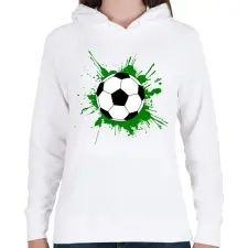 PRINTFASHION Focis - Női kapucnis pulóver - Fehér női pulóver, kardigán