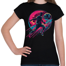 PRINTFASHION Focis póló - Női póló - Fekete