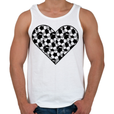 PRINTFASHION Focis szív - Férfi atléta - Fehér