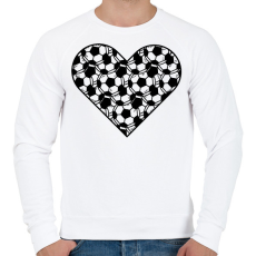 PRINTFASHION Focis szív - Férfi pulóver - Fehér