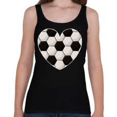 PRINTFASHION Focis szív - Női atléta - Fekete