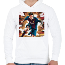 PRINTFASHION Focista - Férfi kapucnis pulóver - Fehér férfi pulóver, kardigán
