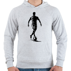 PRINTFASHION Focista - Férfi kapucnis pulóver - Sport szürke