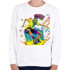 PRINTFASHION Focista - Gyerek pulóver - Fehér