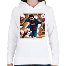 PRINTFASHION Focista - Női kapucnis pulóver - Fehér női pulóver, kardigán