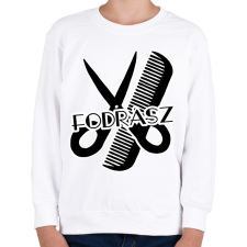 PRINTFASHION fodrász - Gyerek pulóver - Fehér gyerek pulóver, kardigán