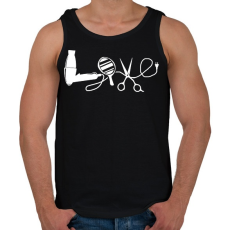 PRINTFASHION Fodrász Love - Férfi atléta - Fekete