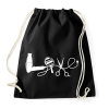 PRINTFASHION Fodrász Love - Sportzsák, Tornazsák - Fekete