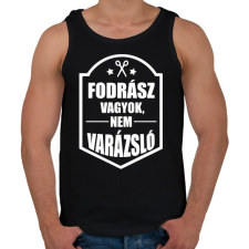 PRINTFASHION FODRÁSZ, NEM VARÁZSLÓ - Férfi atléta - Fekete atléta, trikó