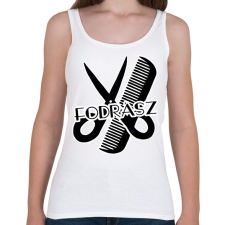 PRINTFASHION fodrász - Női atléta - Fehér női trikó