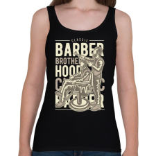 PRINTFASHION Fodrász - Női atléta - Fekete női trikó