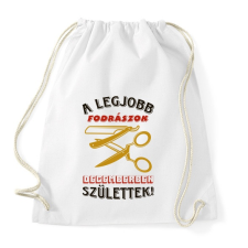 PRINTFASHION Fodrász szülinap december színes - Sportzsák, Tornazsák - Fehér tornazsák
