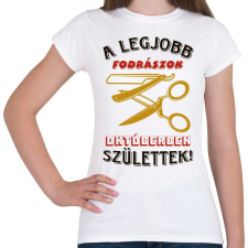 PRINTFASHION Fodrász szülinap október színes - Női póló - Fehér női póló