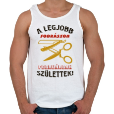 PRINTFASHION Fodrász szülinapja február színes - Férfi atléta - Fehér