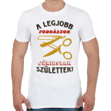 PRINTFASHION Fodrász szülinapja június színes - Férfi póló - Fehér férfi póló