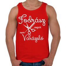 PRINTFASHION Fodrász vagyok, nem varázsló - Férfi atléta - Piros atléta, trikó