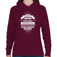 PRINTFASHION Fodrász vagyok - Női kapucnis pulóver - Bordó női pulóver, kardigán