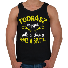 PRINTFASHION Fodrász vagyok, sok a duma - Férfi atléta - Fekete atléta, trikó