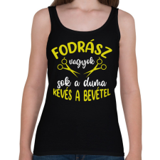 PRINTFASHION Fodrász vagyok, sok a duma - Női atléta - Fekete női trikó