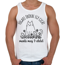 PRINTFASHION Fogadj örökbe egy cicát - Férfi atléta - Fehér atléta, trikó