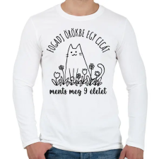 PRINTFASHION Fogadj örökbe egy cicát - Férfi hosszú ujjú póló - Fehér férfi póló