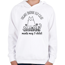 PRINTFASHION Fogadj örökbe egy cicát - Gyerek kapucnis pulóver - Fehér gyerek pulóver, kardigán
