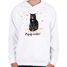 PRINTFASHION Fogadj örökbe - Gyerek kapucnis pulóver - Fehér gyerek pulóver, kardigán