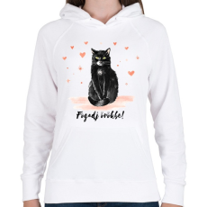PRINTFASHION Fogadj örökbe - Női kapucnis pulóver - Fehér