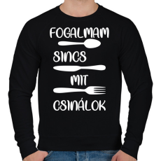 PRINTFASHION Fogalmam sincs mit csinálok	 - Férfi pulóver - Fekete