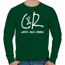 PRINTFASHION Fogd meg és engedd vissza - Férfi pulóver - Sötétzöld