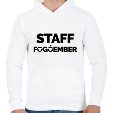 PRINTFASHION Fogóember Staff - Férfi kapucnis pulóver - Fehér férfi pulóver, kardigán