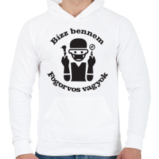 PRINTFASHION Fogorvos vagyok - Férfi kapucnis pulóver - Fehér