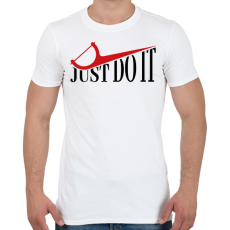 PRINTFASHION Fogselyem - Just do it - Férfi póló - Fehér