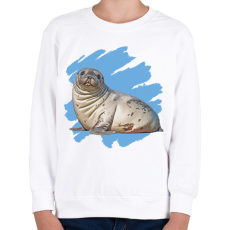 PRINTFASHION Fóka - Gyerek pulóver - Fehér