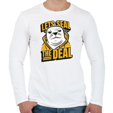 PRINTFASHION fóka-Seal the deal - Férfi hosszú ujjú póló - Fehér