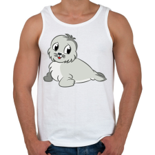 PRINTFASHION Fókabébi - Férfi atléta - Fehér atléta, trikó