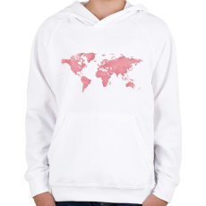 PRINTFASHION Föld - Gyerek kapucnis pulóver - Fehér