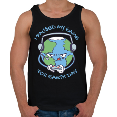 PRINTFASHION Föld napi gamer - Férfi atléta - Fekete