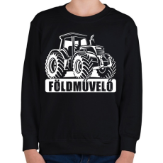 PRINTFASHION Földművelő - Gyerek pulóver - Fekete