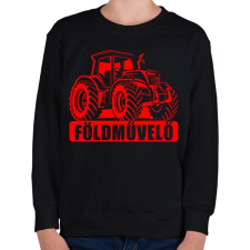 PRINTFASHION Földművelő MTZ - Gyerek pulóver - Fekete gyerek pulóver, kardigán