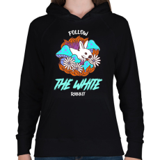 PRINTFASHION follow - Női kapucnis pulóver - Fekete