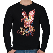 PRINTFASHION Főnix  - Férfi pulóver - Fekete férfi pulóver, kardigán