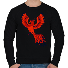 PRINTFASHION Főnix  - Férfi pulóver - Fekete férfi pulóver, kardigán