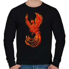 PRINTFASHION Főnix - Férfi pulóver - Fekete férfi pulóver, kardigán