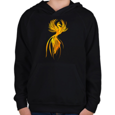 PRINTFASHION Főnix  - Gyerek kapucnis pulóver - Fekete