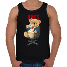 PRINTFASHION Főnök maci - Férfi atléta - Fekete